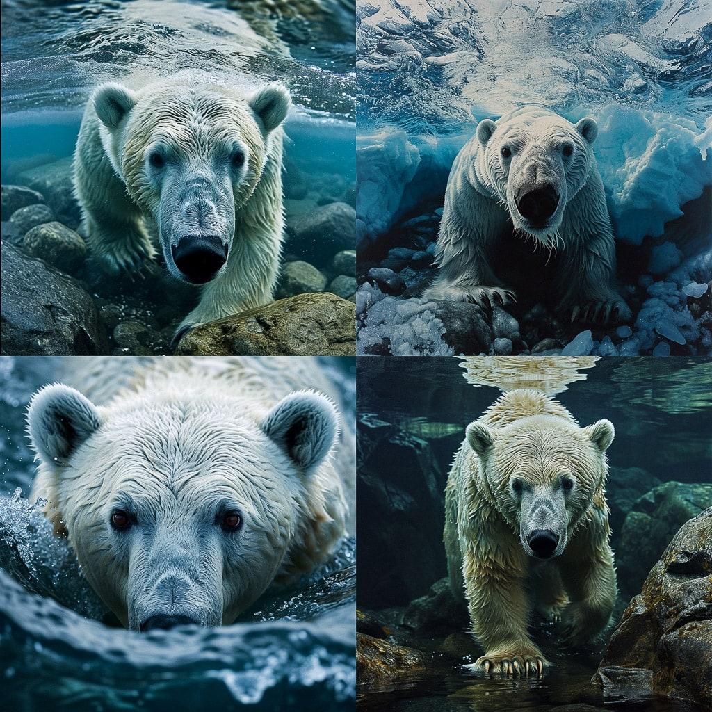 Paul Nicklen style, Midjourney V6, render 1 of 4