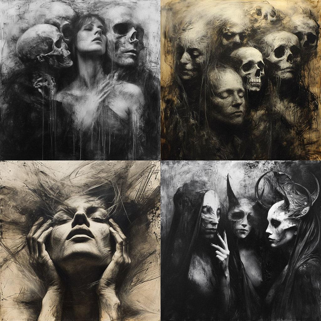 Paul Rumsey style, Midjourney V6, render 1 of 4