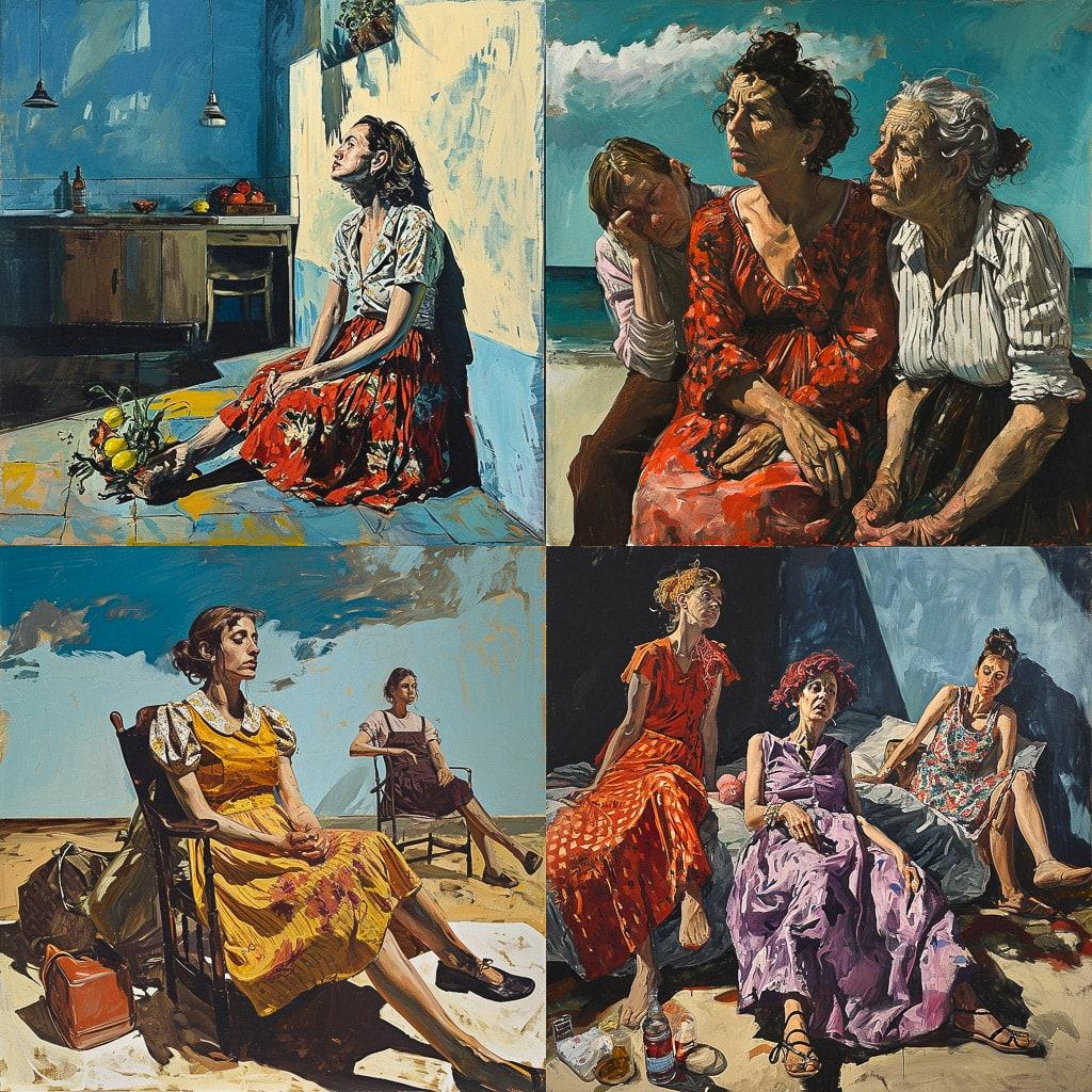Paula Rego style, Midjourney V6, render 1 of 4