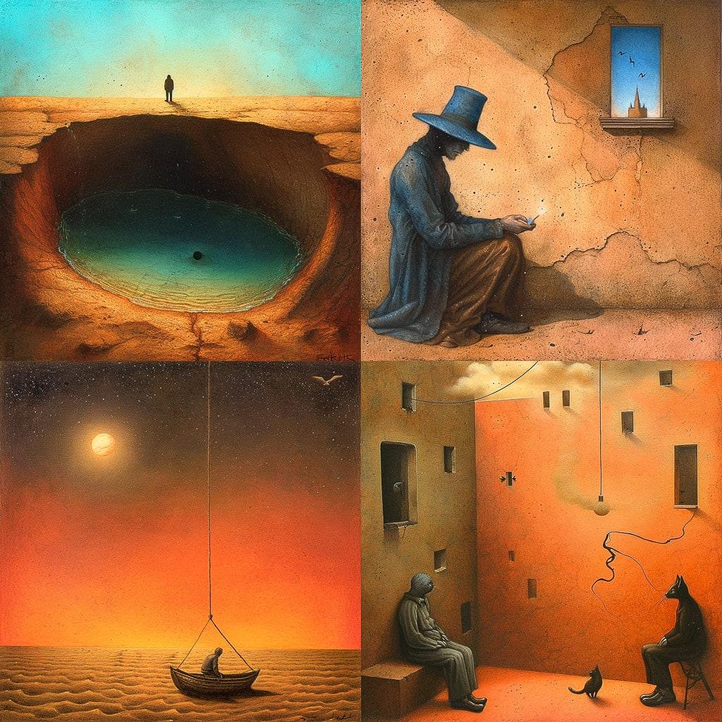 Pawel Kuczynski style, Midjourney V6, render 1 of 4