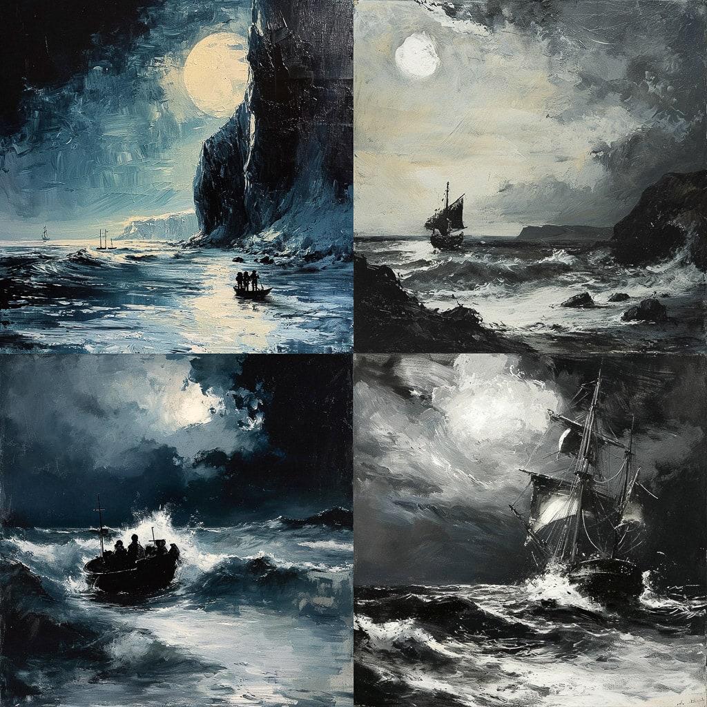 Peder Balke style, Midjourney V6, render 1 of 4
