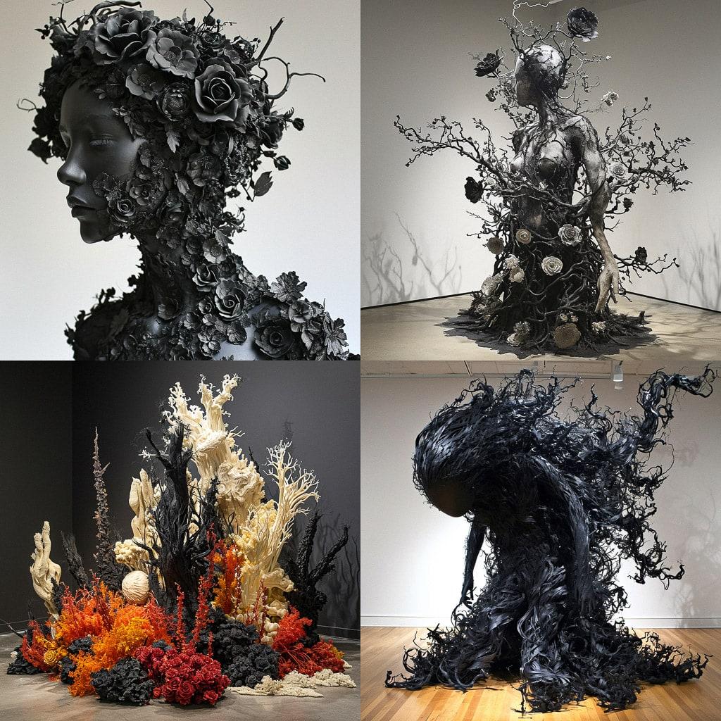 Petah Coyne style, Midjourney V6, render 1 of 4
