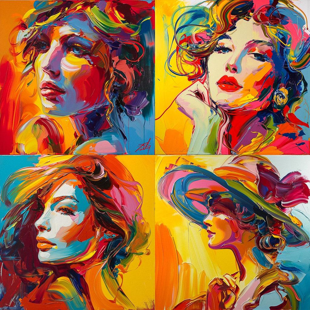 Peter Max style, Midjourney V6, render 1 of 4