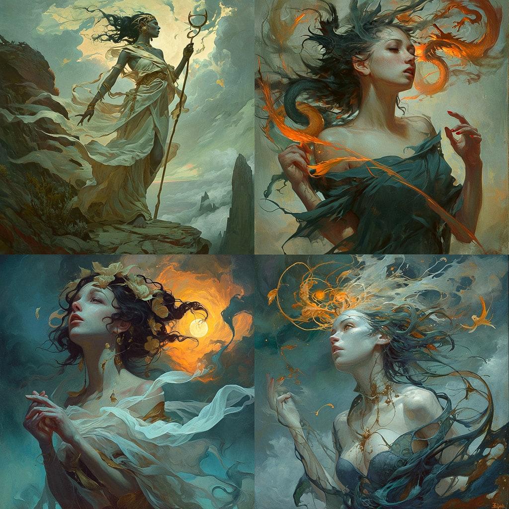 Peter Mohrbacher style, Midjourney V6, render 1 of 4