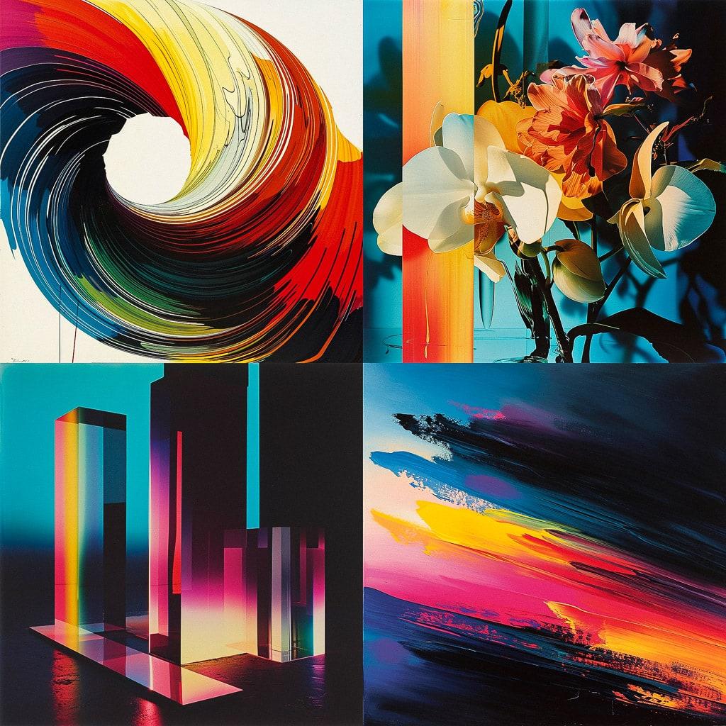 Peter Saville style, Midjourney V6, render 1 of 4