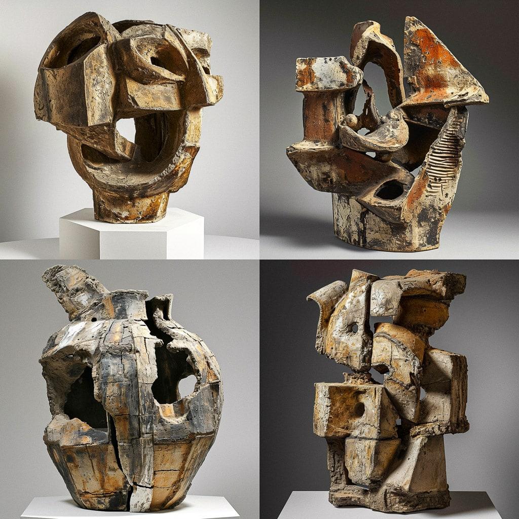 Peter Voulkos style, Midjourney V6, render 1 of 4