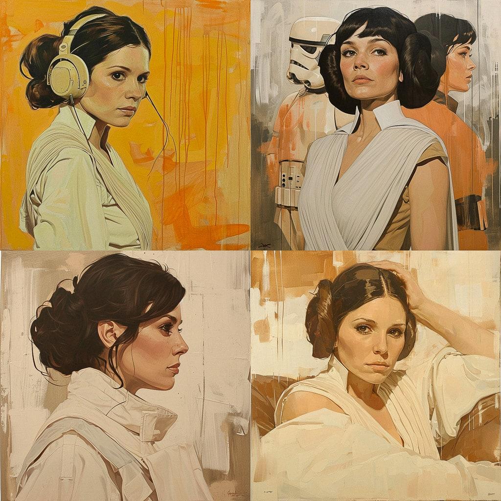 Phil Noto style, Midjourney V6, render 1 of 4