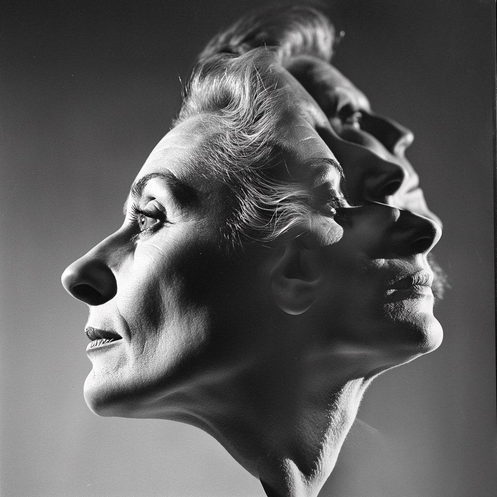 Philippe Halsman style, Midjourney V6, render 1 of 4