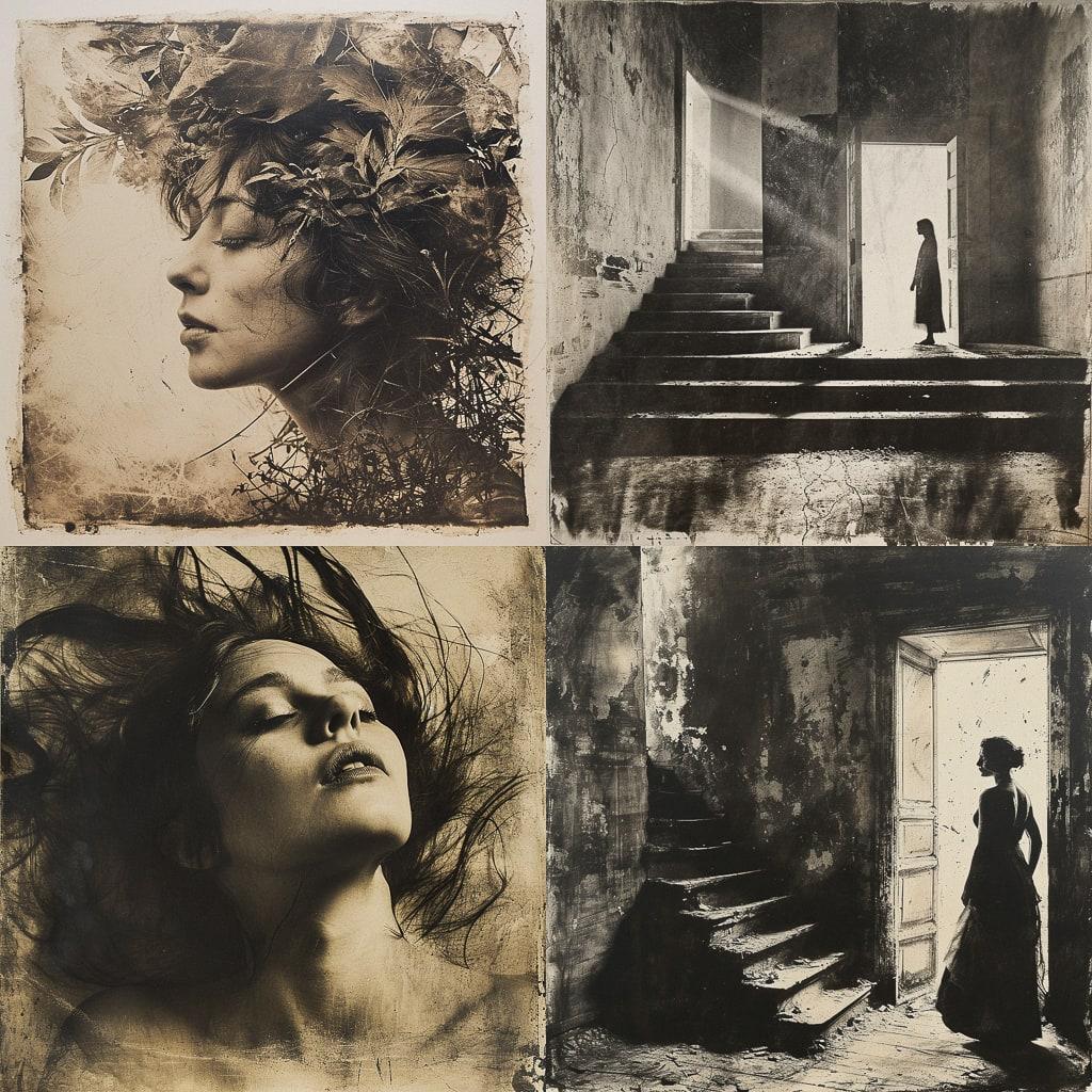 Photogravure style, Midjourney V6, render 1 of 4