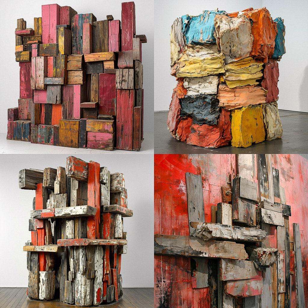 Phyllida Barlow style, Midjourney V6, render 1 of 4