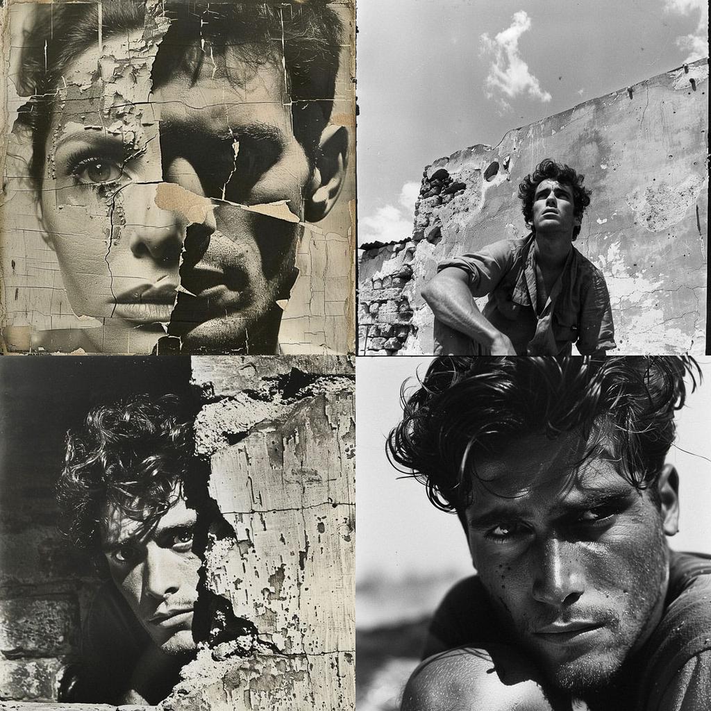 Pier Paolo Pasolini style, Midjourney V6, render 1 of 4