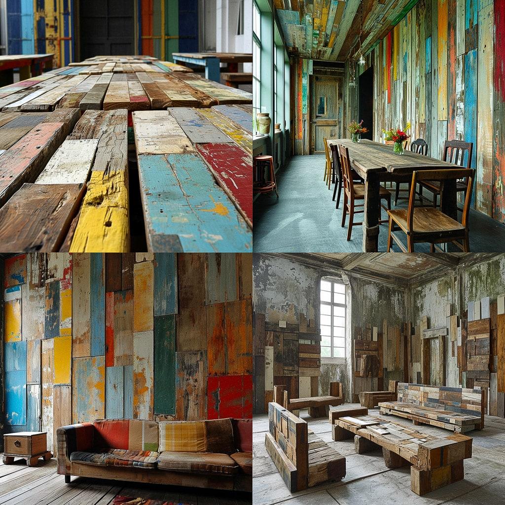 Piet Hein Eek style, Midjourney V6, render 1 of 4