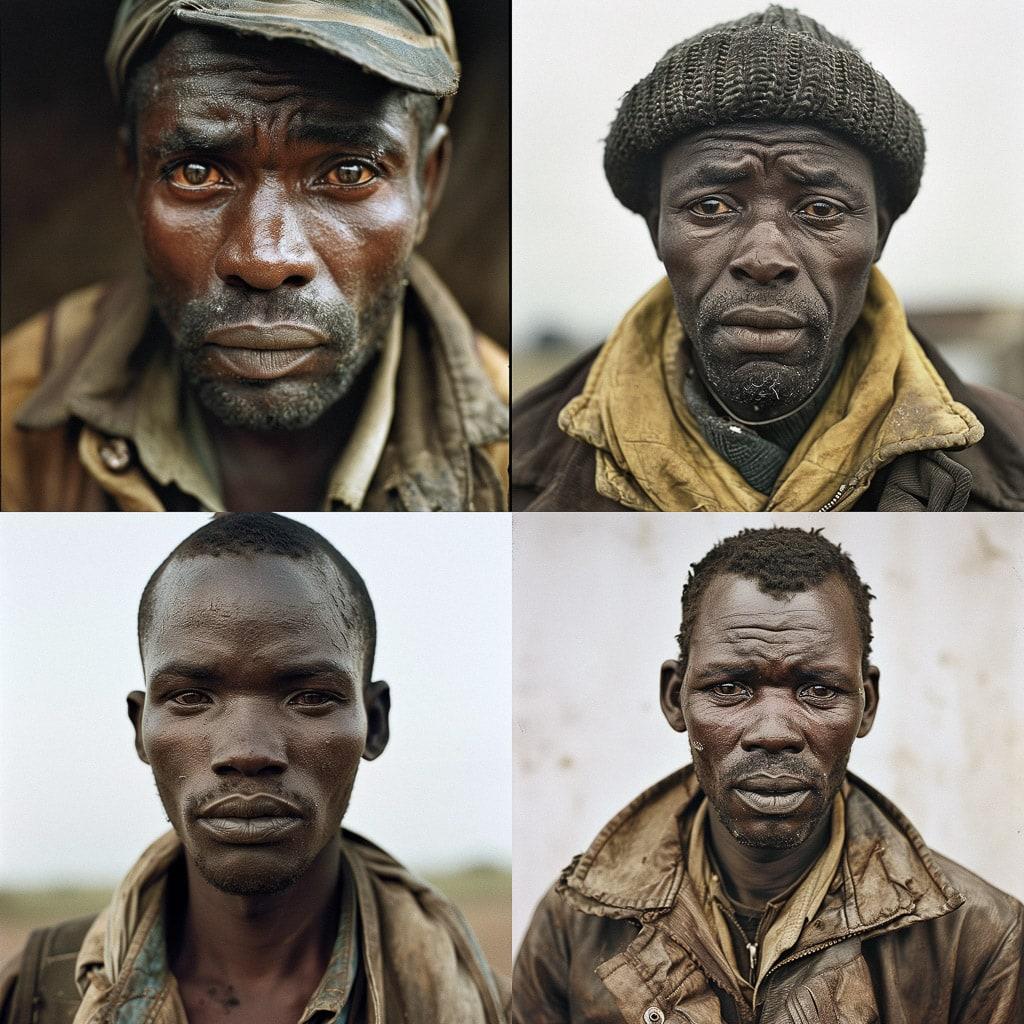 Pieter Hugo style, Midjourney V6, render 1 of 4
