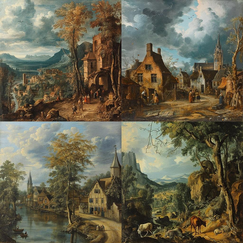 Pieter-Jansz van Asch style, Midjourney V6, render 1 of 4