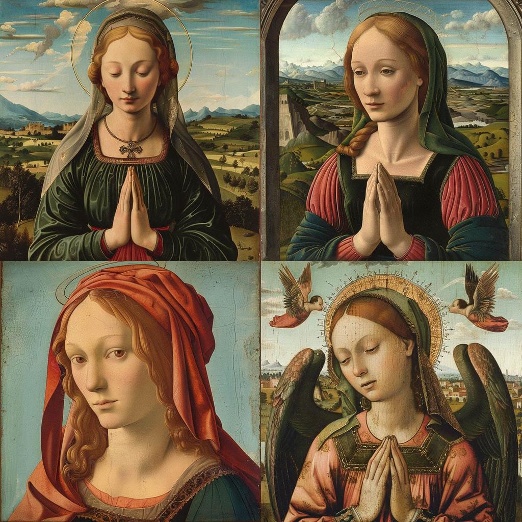 Pietro Perugino style, Midjourney V6, render 1 of 4