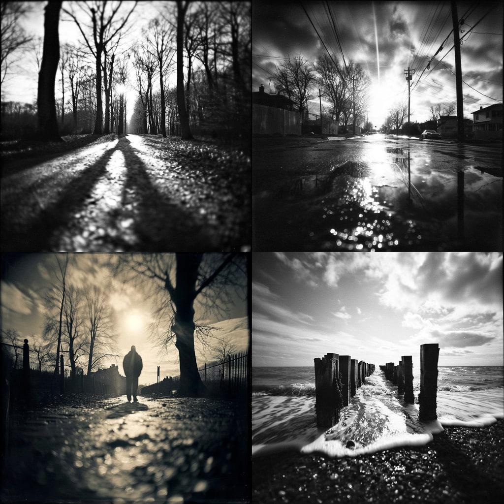 Pinhole photography style, Midjourney V6, render 1 of 4