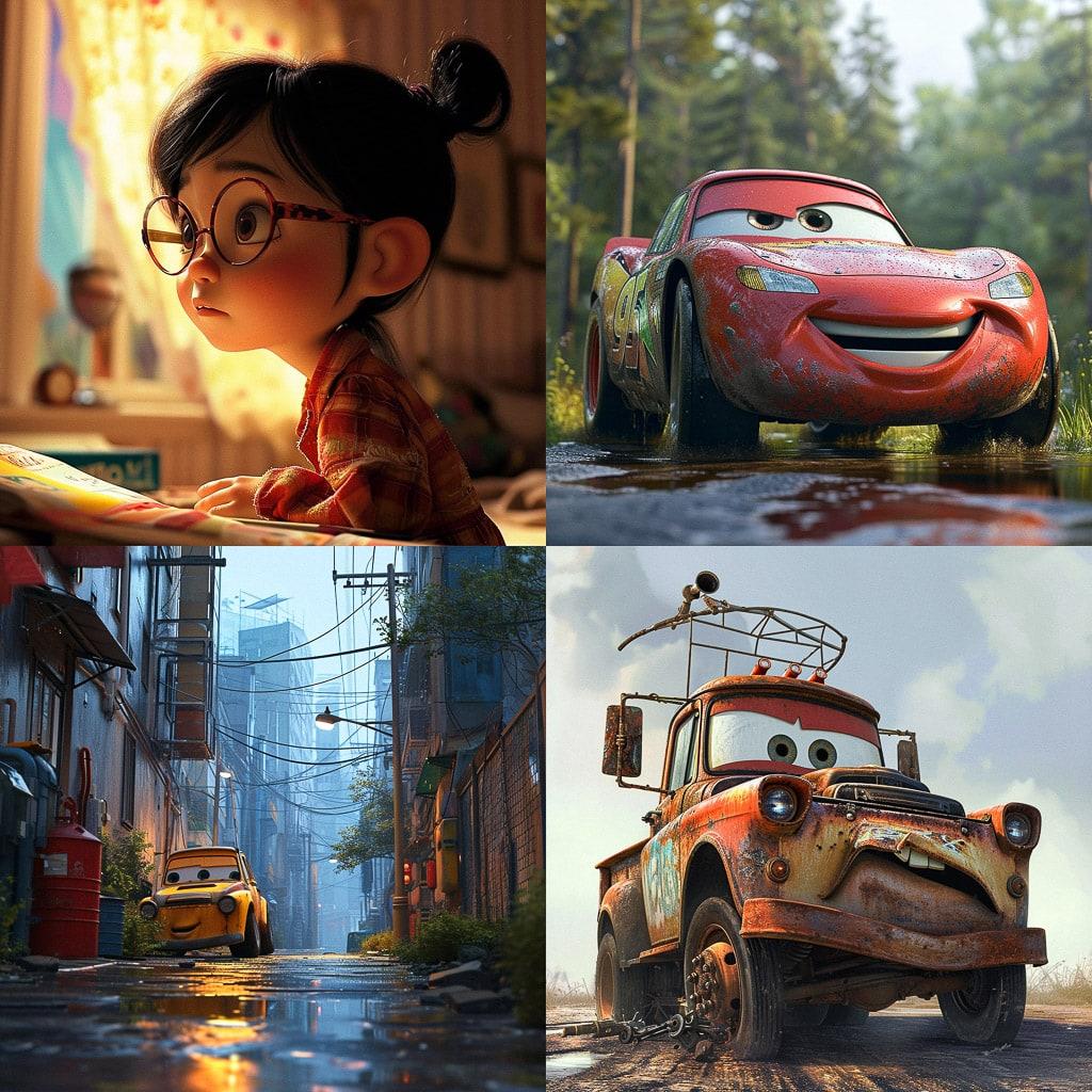 Pixar studio style, Midjourney V6, render 1 of 4