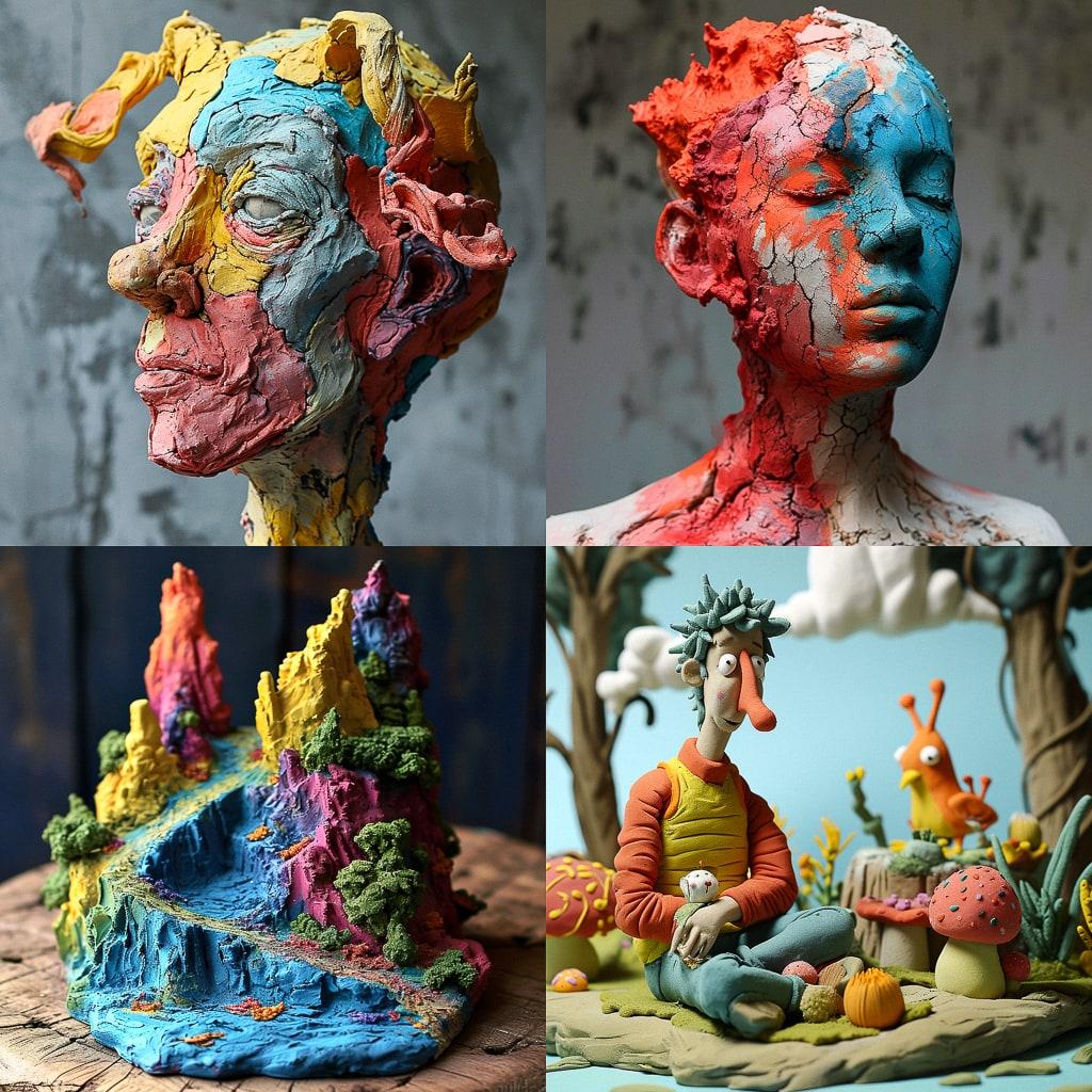 Plasticine style, Midjourney V6, render 1 of 4
