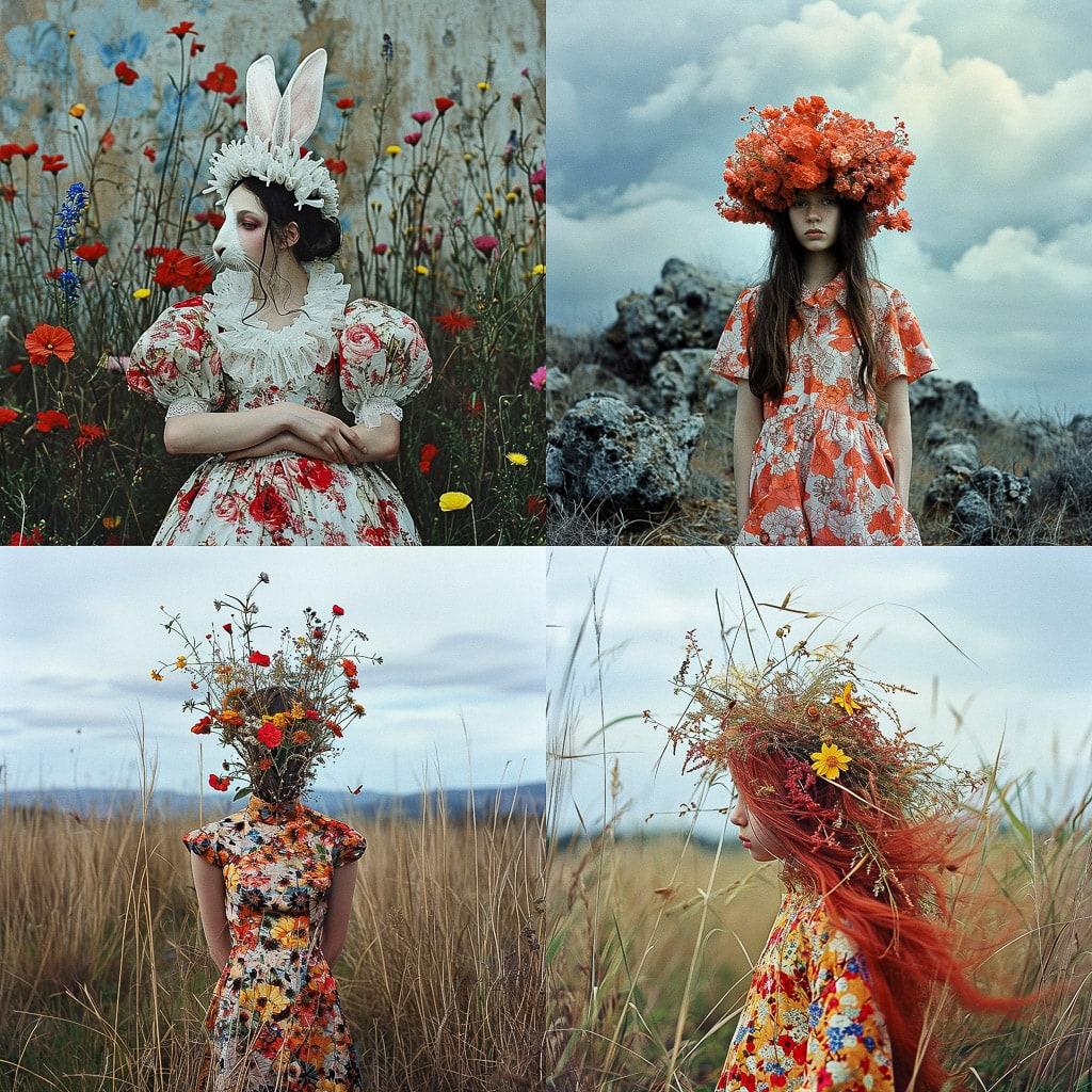 Polixeni Papapetrou style, Midjourney V6, render 1 of 4