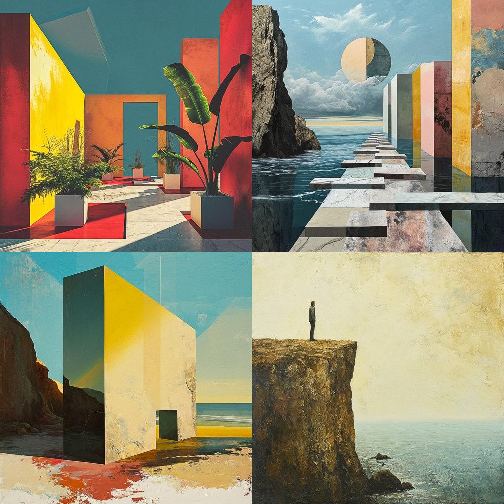 Postminimalism style, Midjourney V6, render 1 of 4