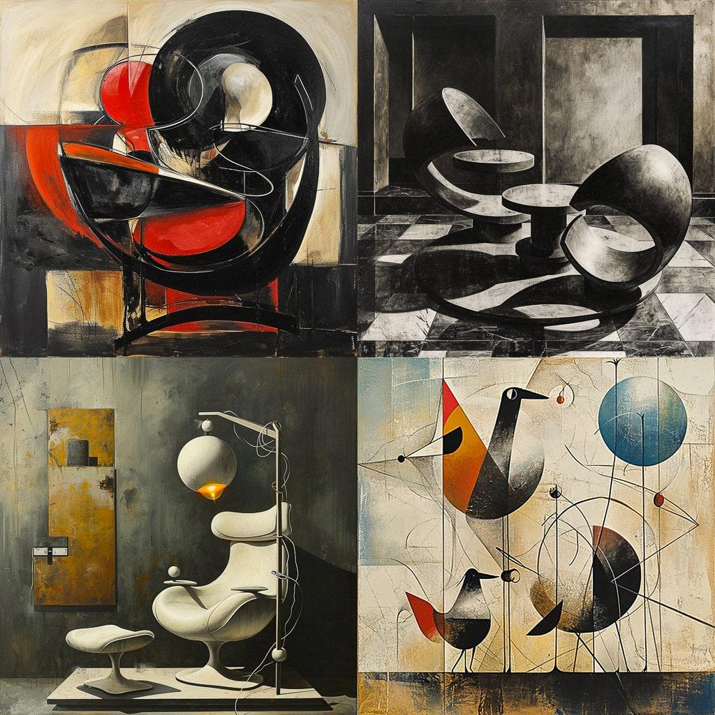 Poul Henningsen style, Midjourney V6, render 1 of 4