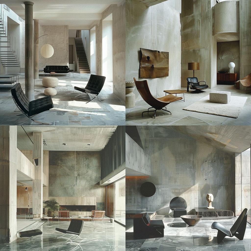 Poul Kjaerholm style, Midjourney V6, render 1 of 4