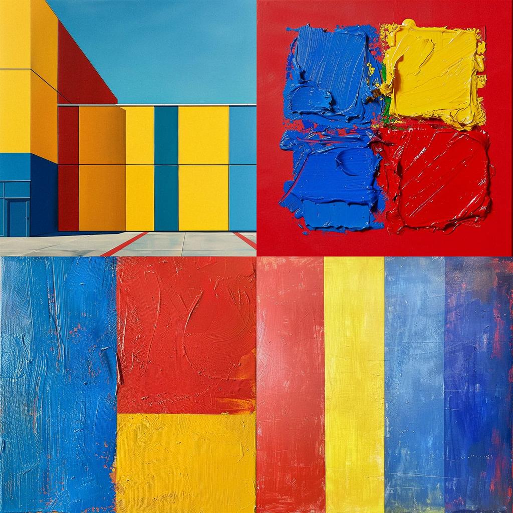 Primary colors style, Midjourney V6, render 1 of 4