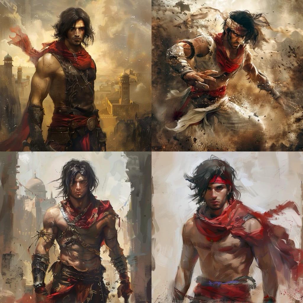 Prince of Persia style, Midjourney V6, render 1 of 4