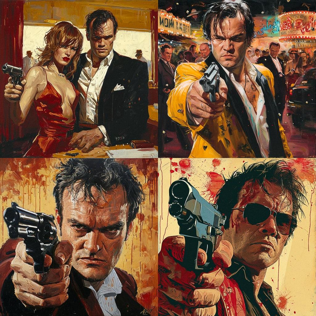 Quentin Tarantino style, Midjourney V6, render 1 of 4