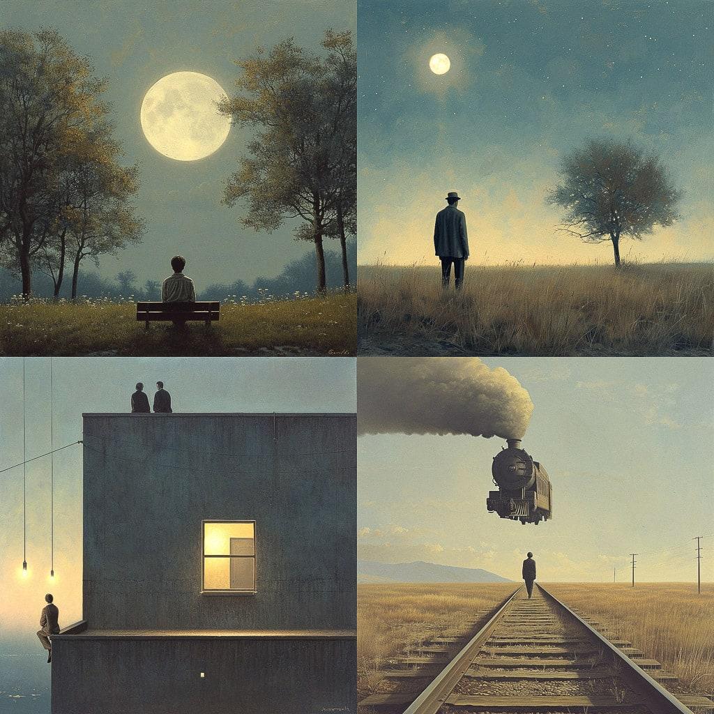 Quint Buchholz style, Midjourney V6, render 1 of 4