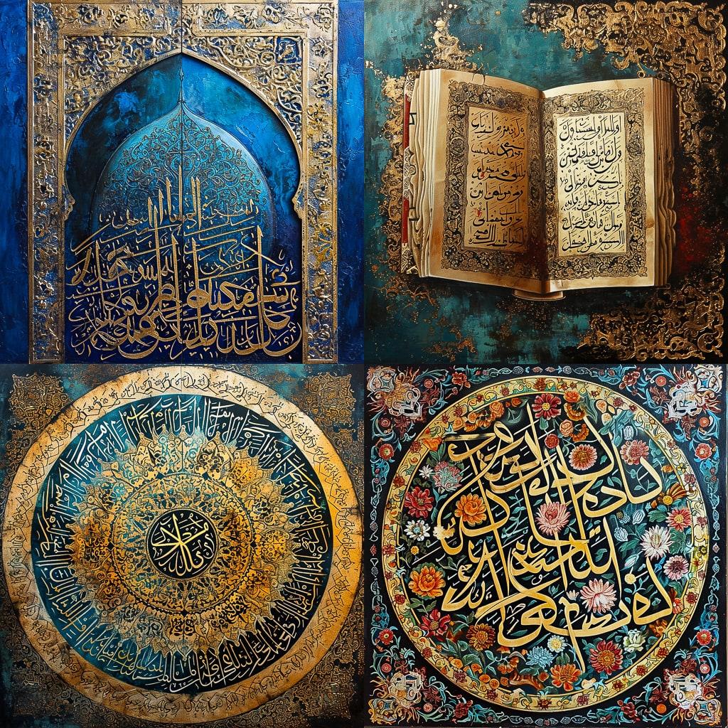 Quranic art style, Midjourney V6, render 1 of 4