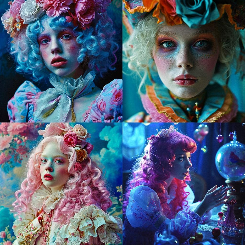 Rachel Maclean style, Midjourney V6, render 1 of 4