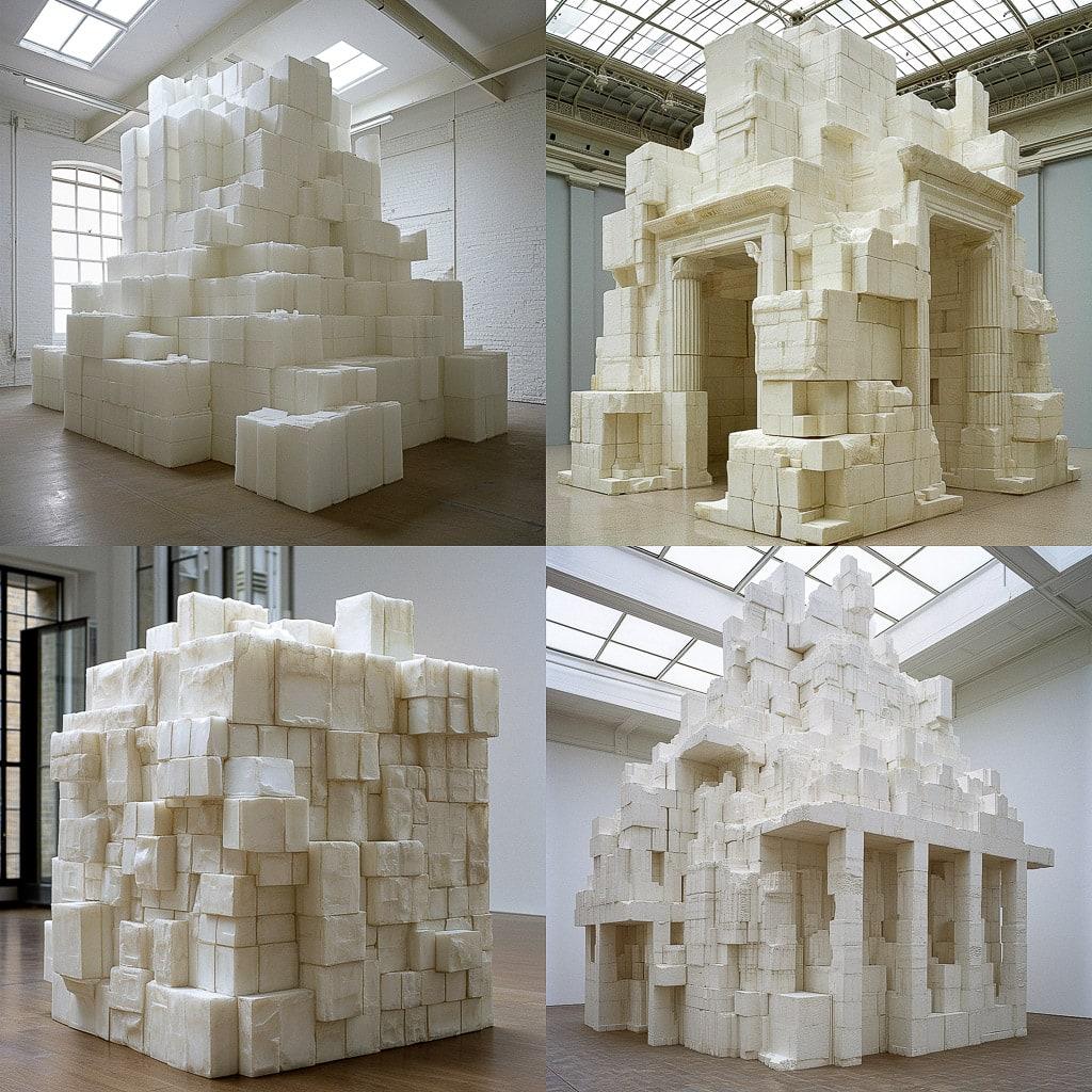 Rachel Whiteread style, Midjourney V6, render 1 of 4