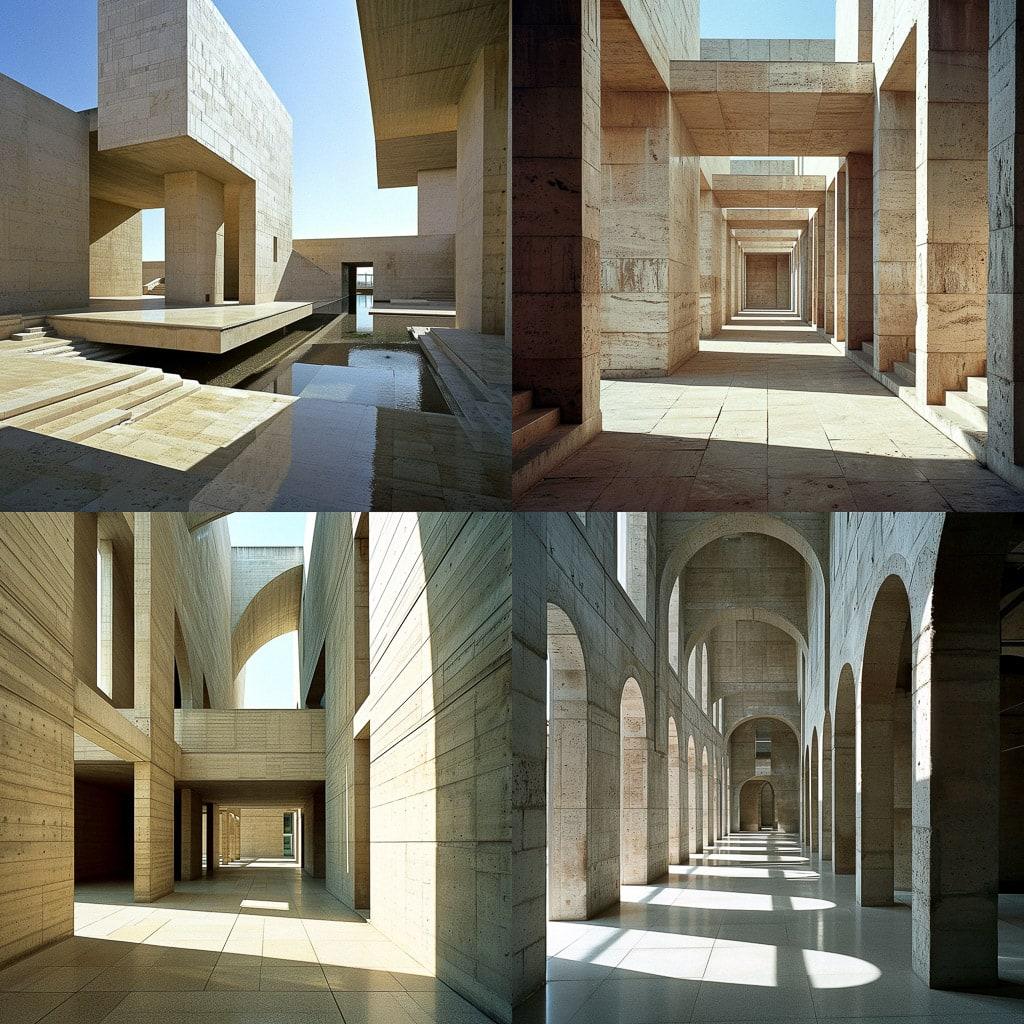 Rafael Moneo style, Midjourney V6, render 1 of 4