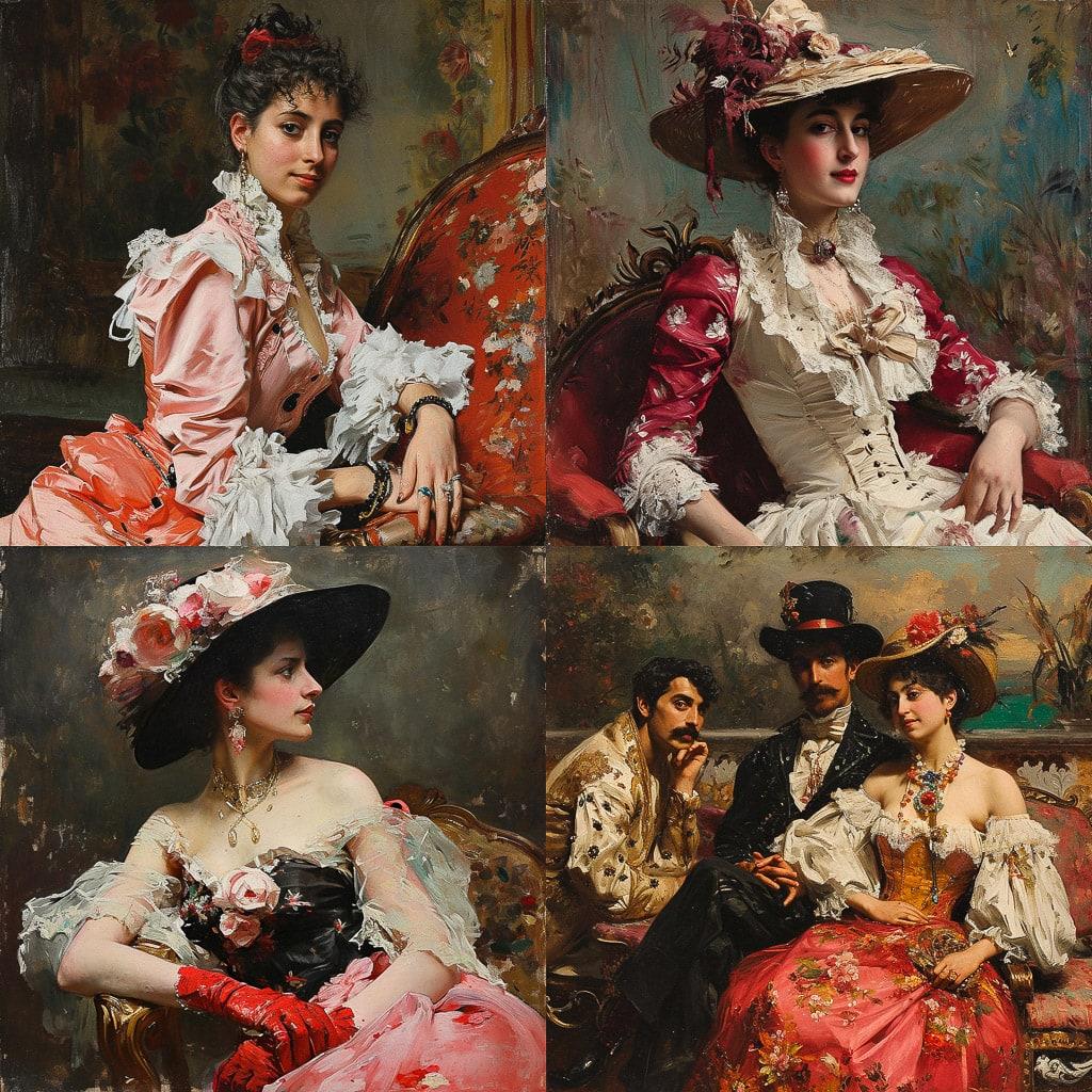 Raimundo de Madrazo y Garreta style, Midjourney V6, render 1 of 4