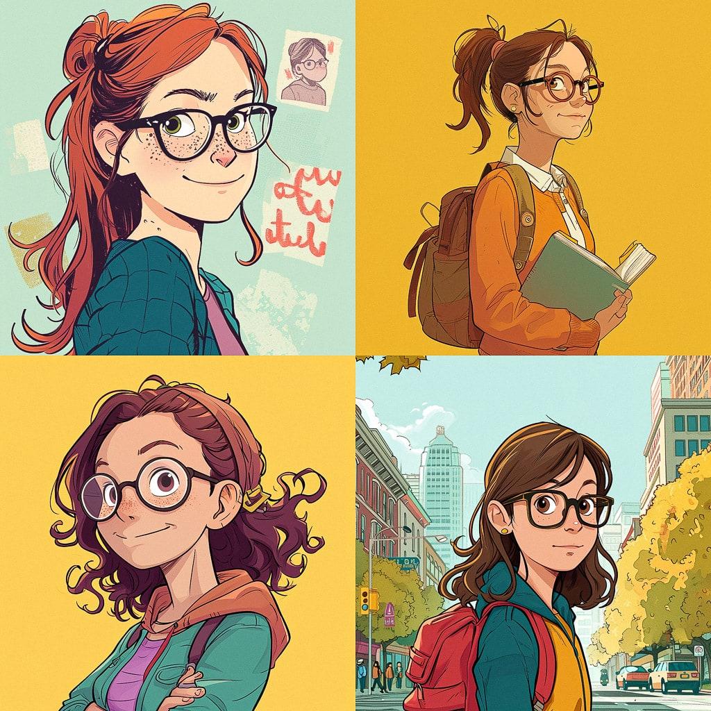 Raina Telgemeier style, Midjourney V6, render 1 of 4