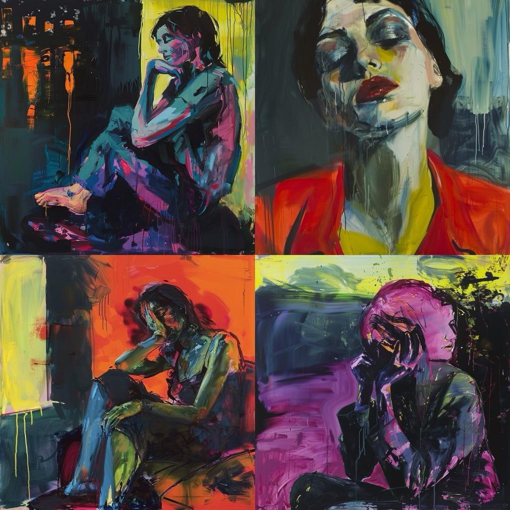 Rainer Fetting style, Midjourney V6, render 1 of 4