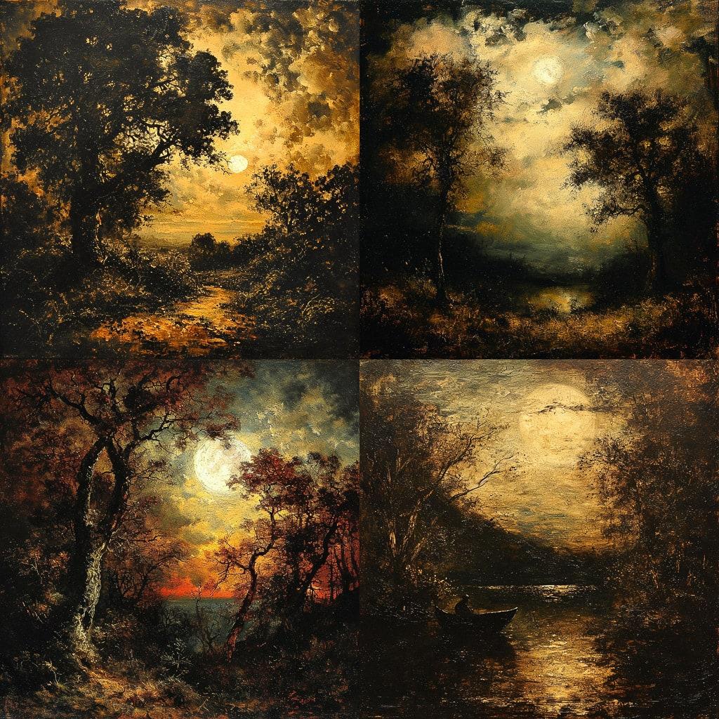Ralph Blakelock style, Midjourney V6, render 1 of 4