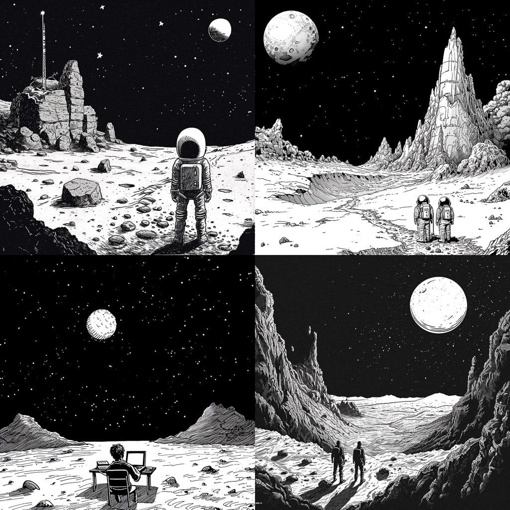 Randall Munroe style, Midjourney V6, render 1 of 4