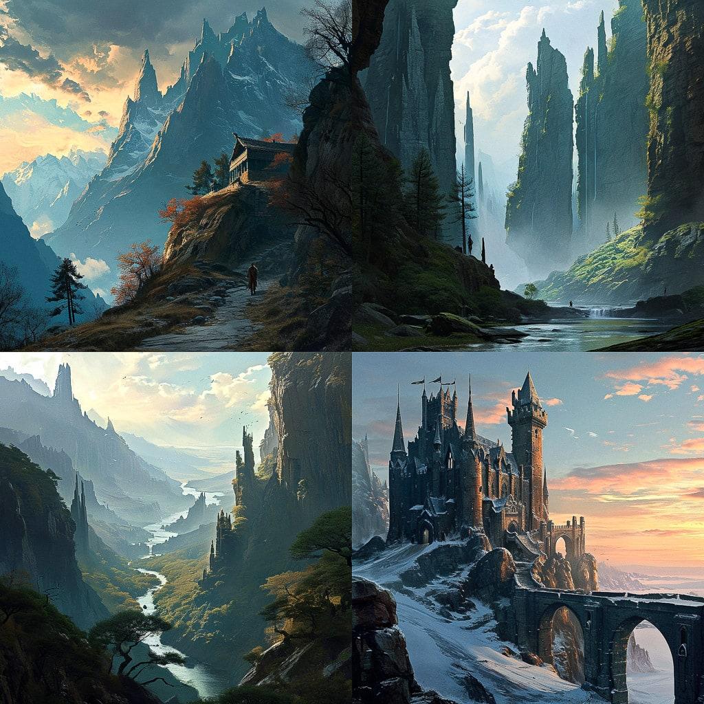 Raphael Lacoste style, Midjourney V6, render 1 of 4