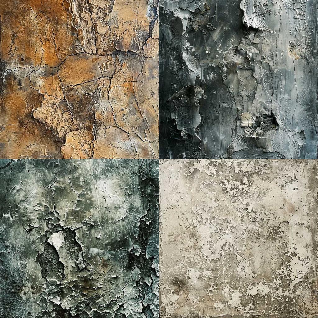 Raw texture style, Midjourney V6, render 1 of 4