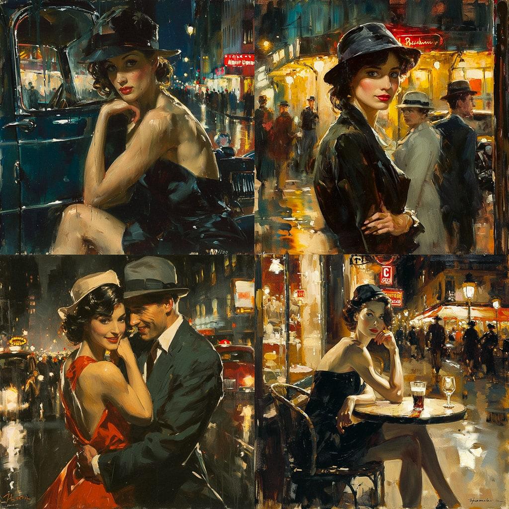 Raymond Leech style, Midjourney V6, render 1 of 4