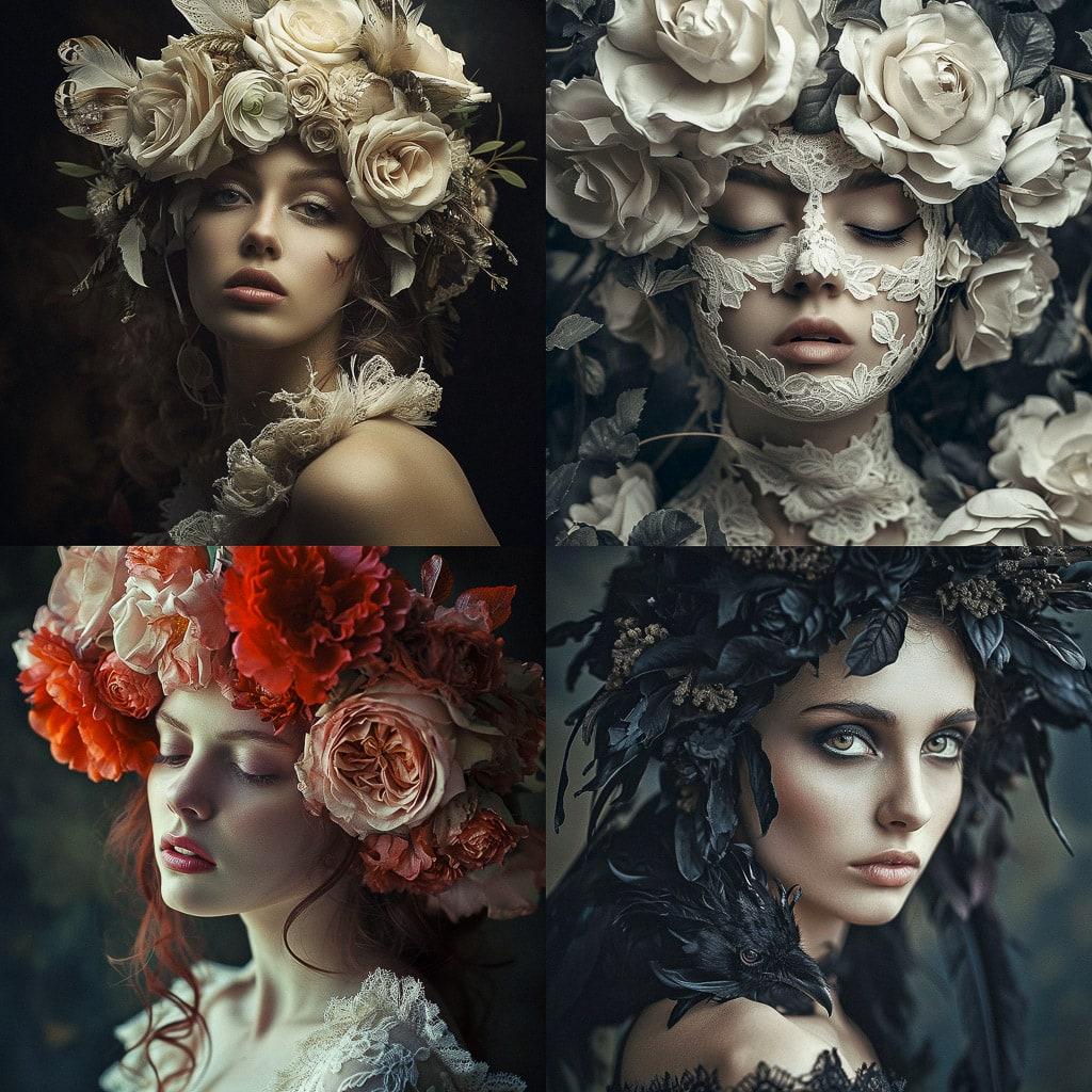 Rebeca Saray style, Midjourney V6, render 1 of 4