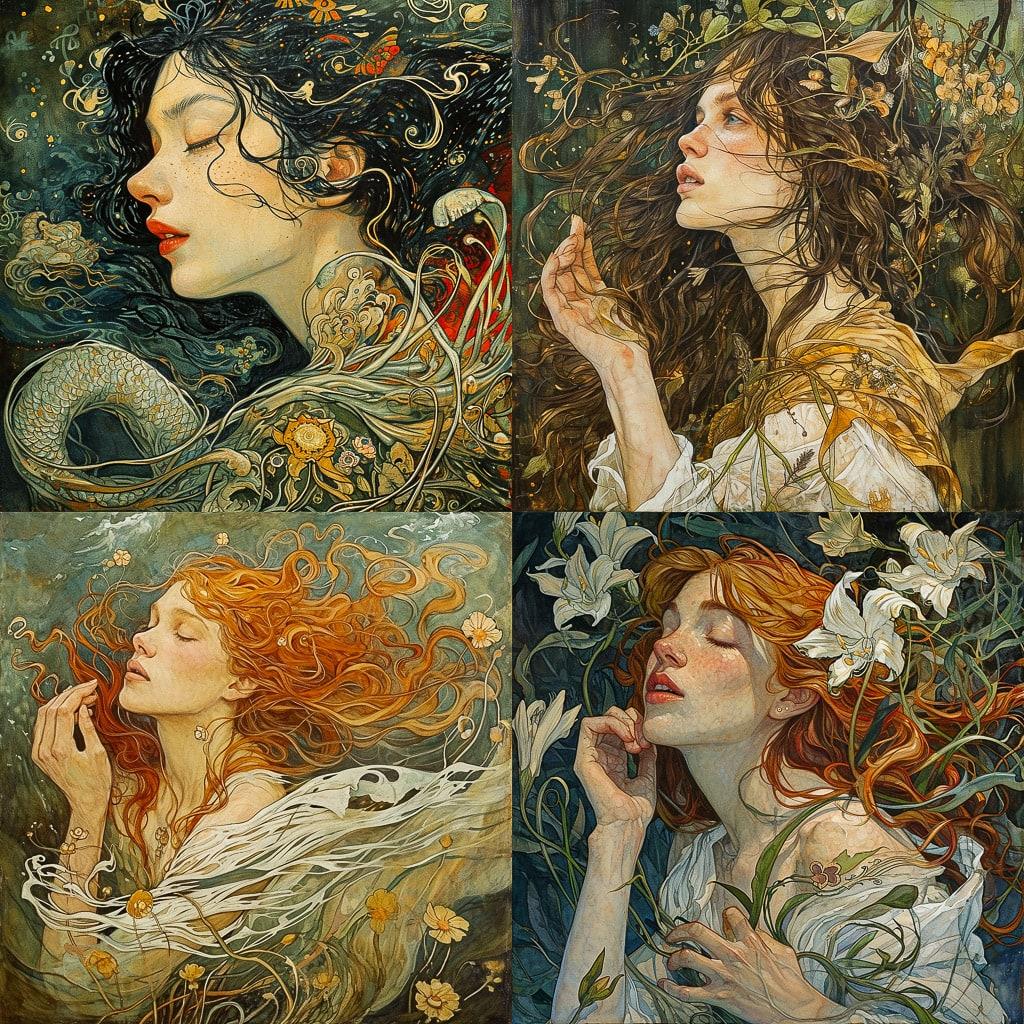 Rebecca Guay style, Midjourney V6, render 1 of 4