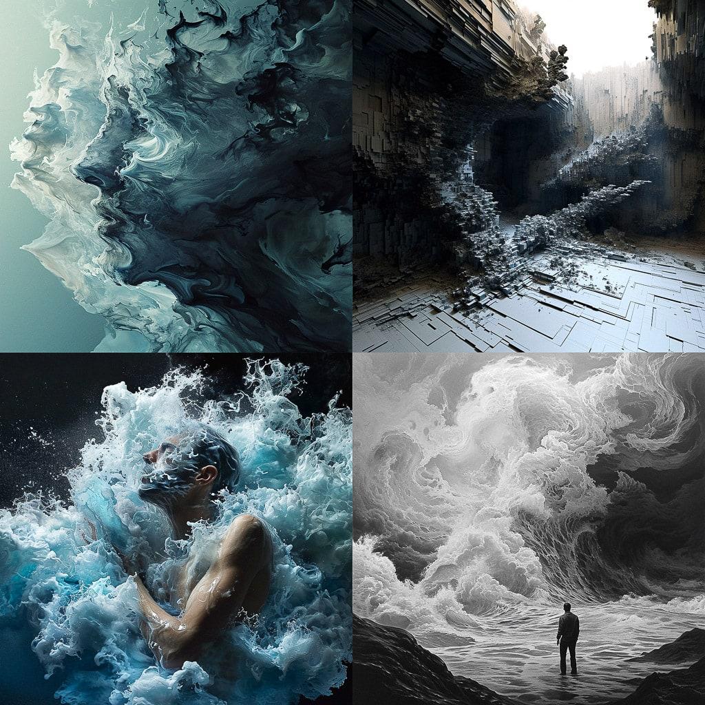 Refik Anadol style, Midjourney V6, render 1 of 4