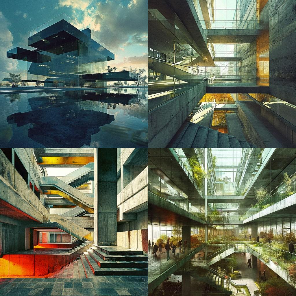 Rem Koolhaas style, Midjourney V6, render 1 of 4