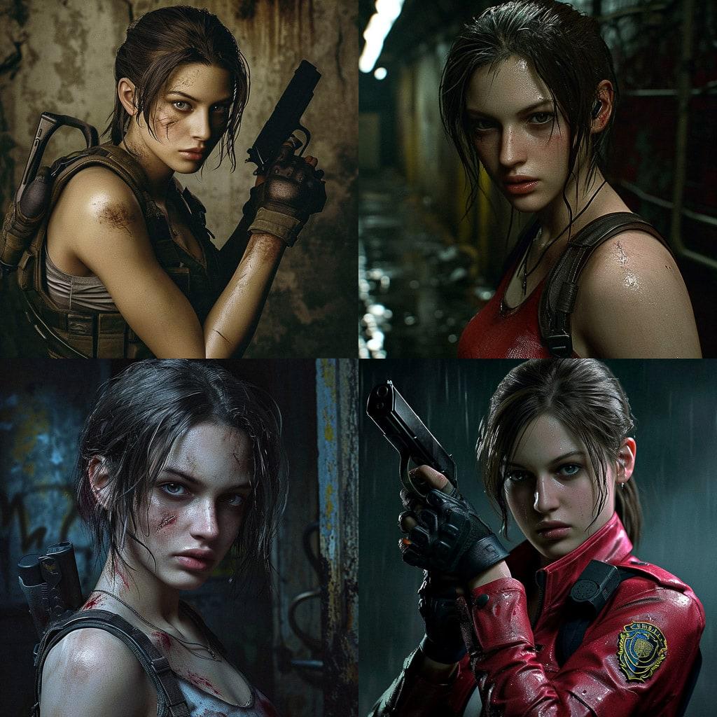 Resident Evil style, Midjourney V6, render 1 of 4