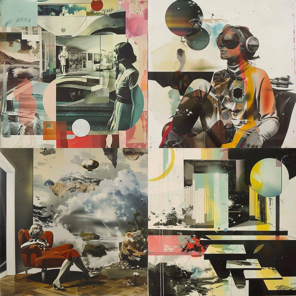 Richard Hamilton style, Midjourney V6, render 1 of 4