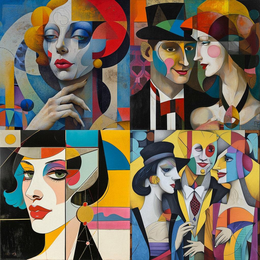 Richard Lindner style, Midjourney V6, render 1 of 4