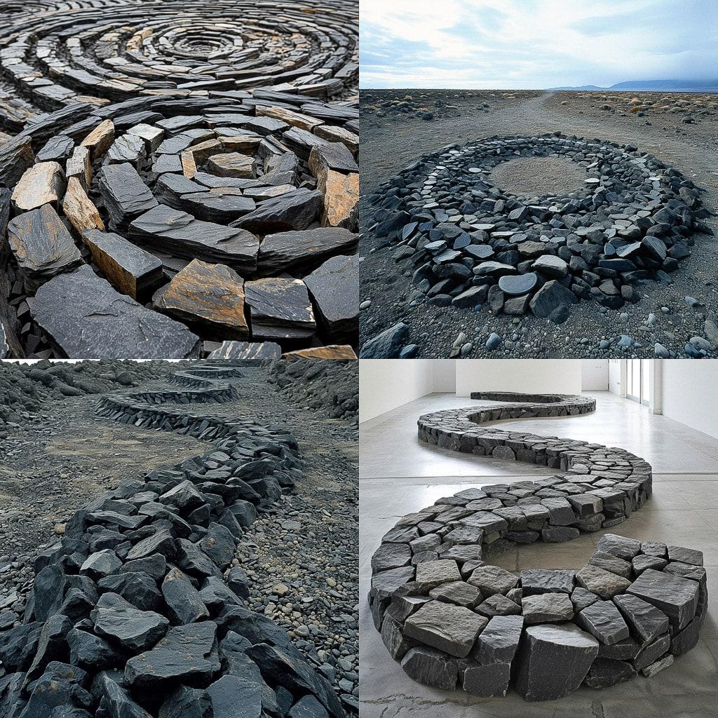 Richard Long style, Midjourney V6, render 1 of 4